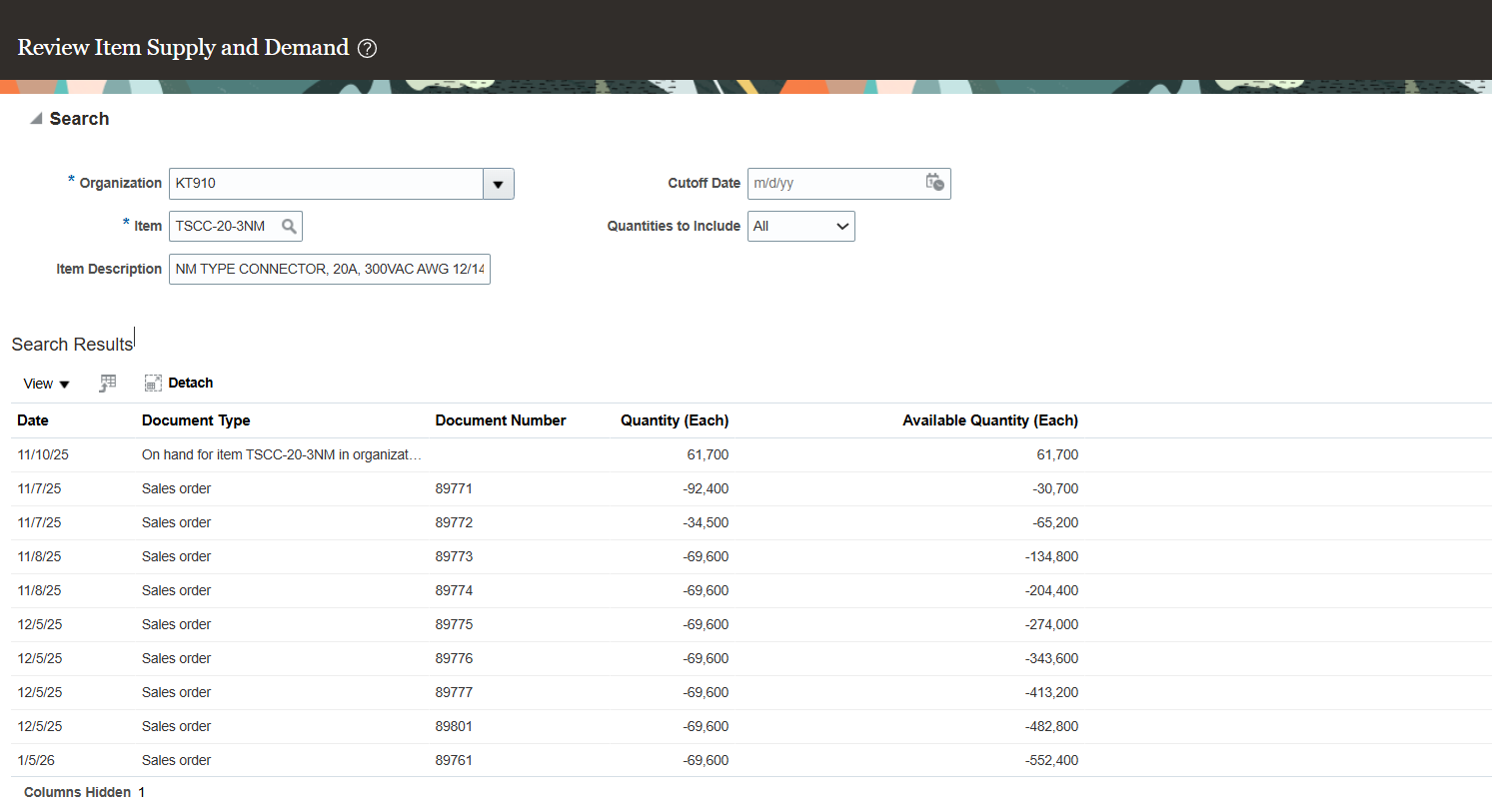 Oracle Rest API /itemSuppliesAndDemands is returning empty result set ...