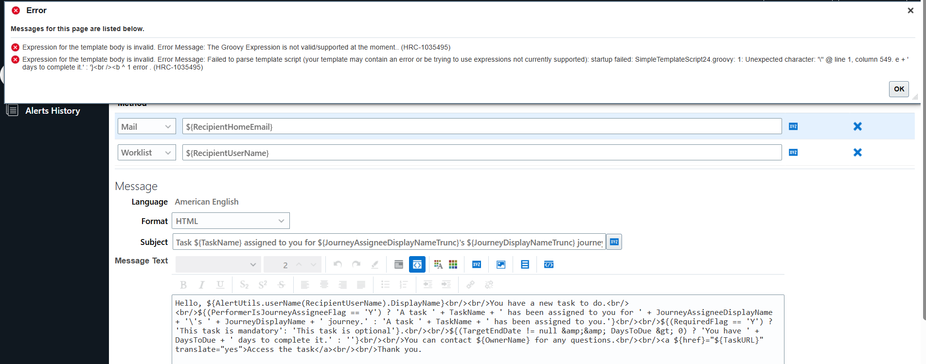 How to copy seeded alert template for new template or save the existing ...