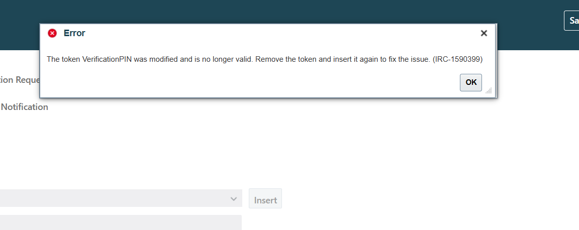 The token VerificationPIN was modified and is no longer valid. — Cloud ...
