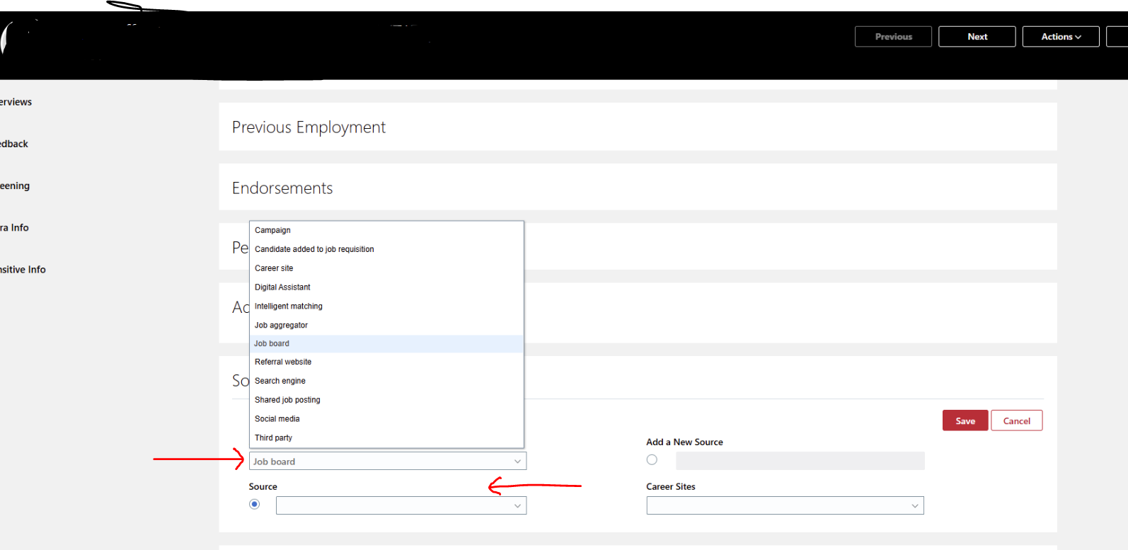 Single Source Profile Configuring 'Source' and 'Source Medium' fields in Source Info section ...