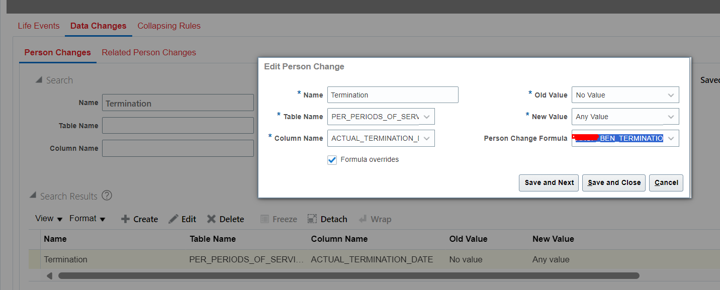 Termination life event not detected after 