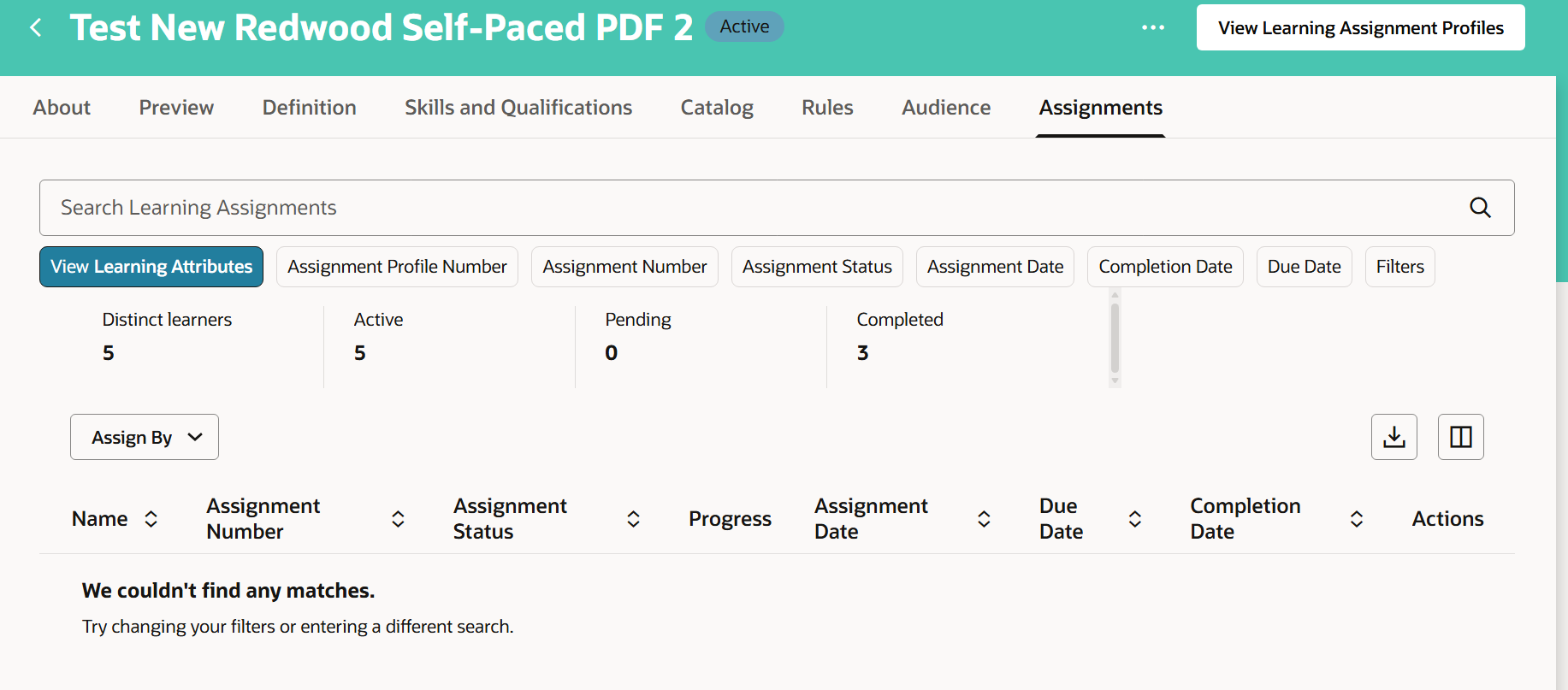 26A Unable to see all Learning Assignments — Cloud Customer Connect