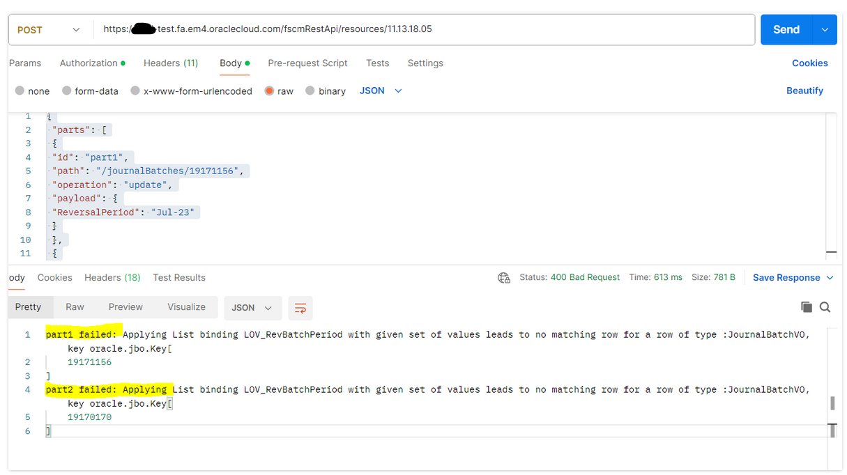 Getting error when trying process Reverse multiple Journal Batches ...
