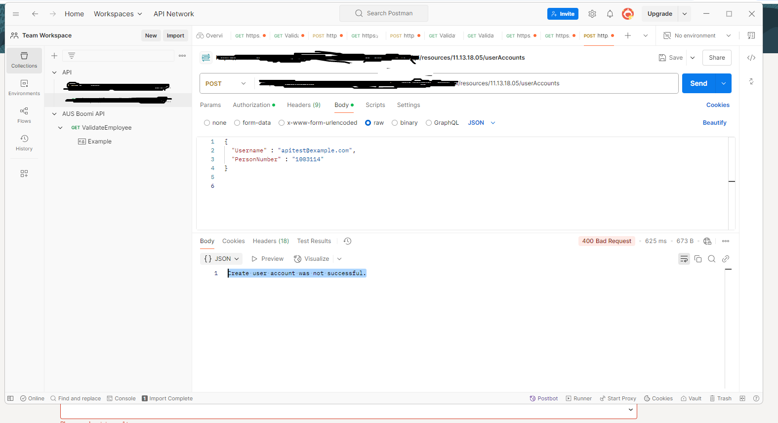 Facing issue in create user Rest Api — Cloud Customer Connect