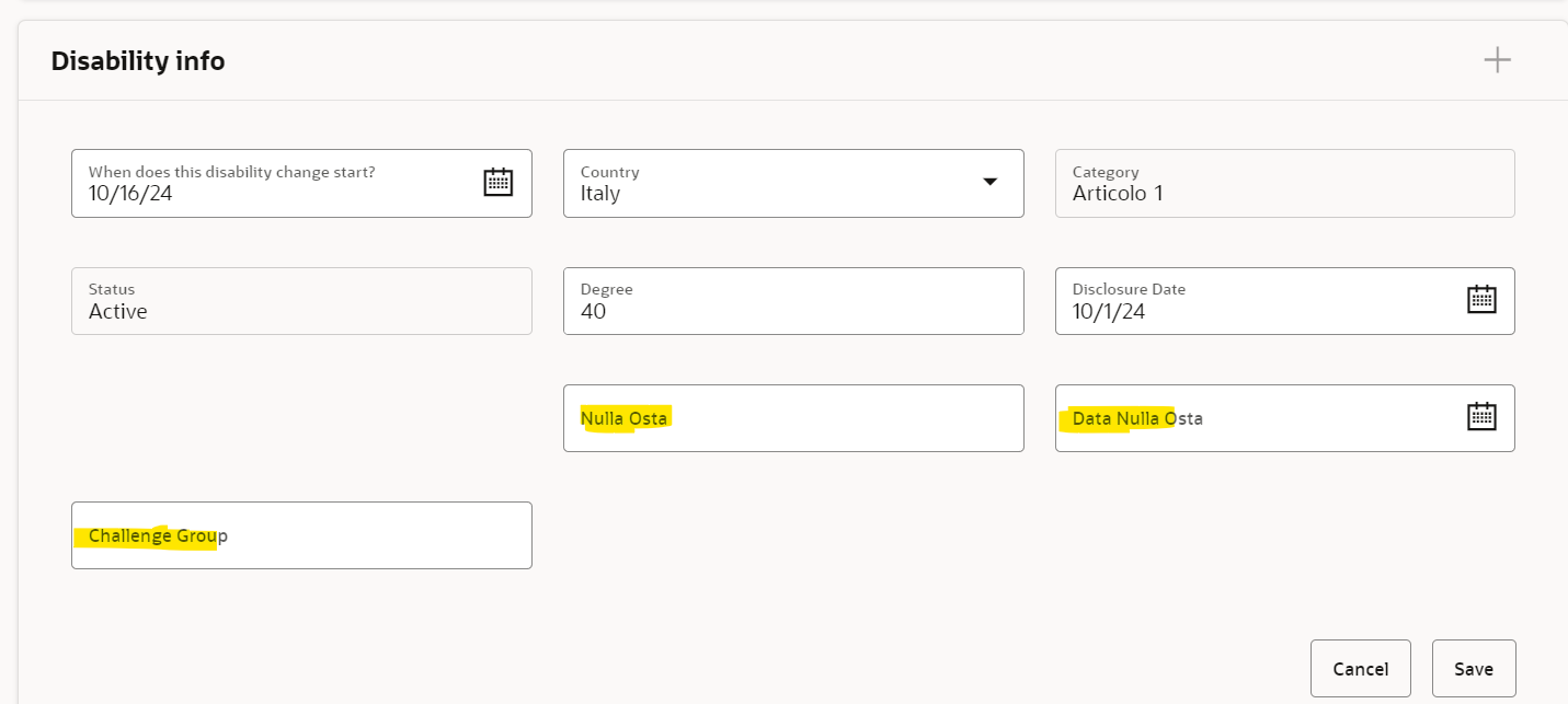 Disability Flexfields do not work in Redwood — Cloud Customer Connect