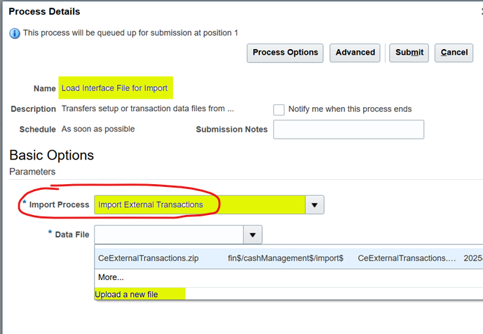 ESS Load Interface File for import permission to import process Lov ...