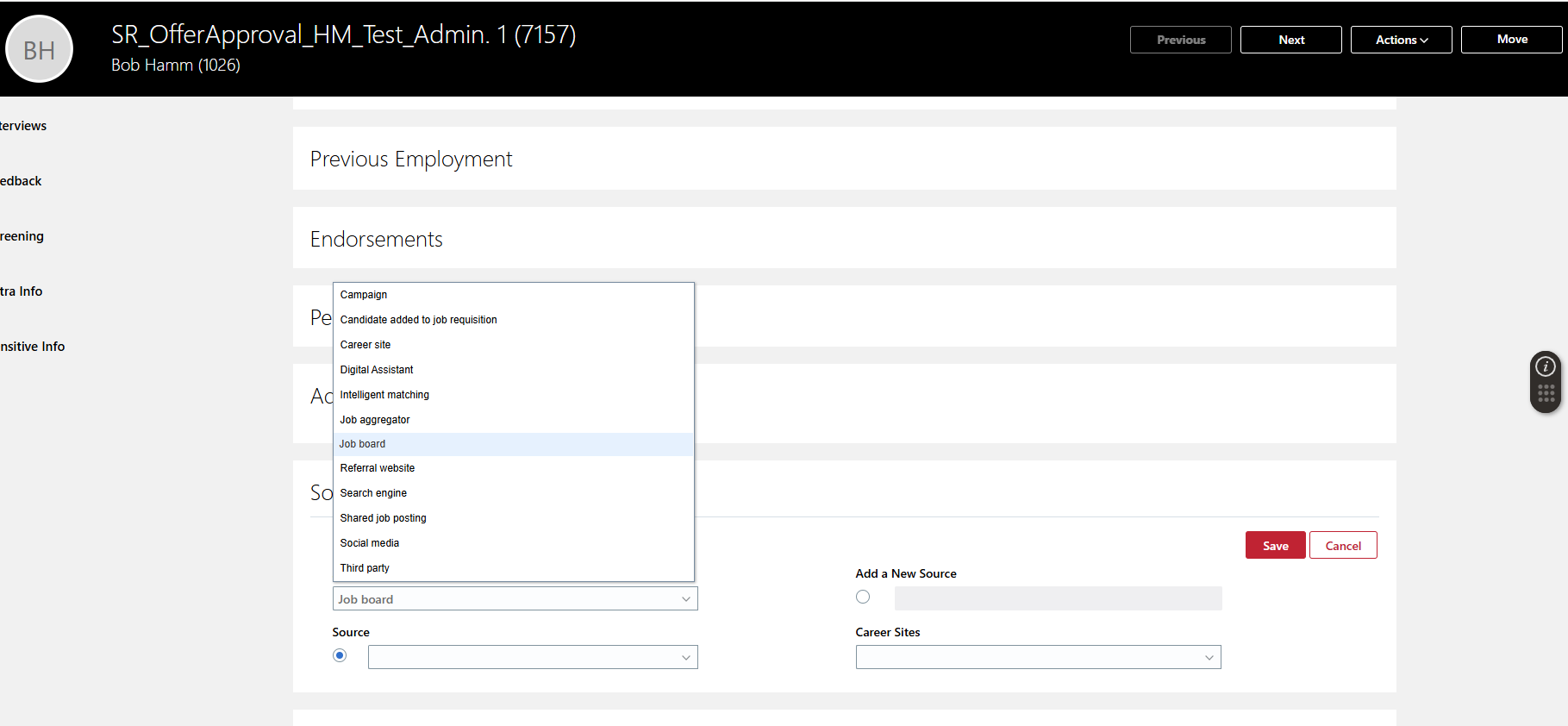 Modify the source info details — Cloud Customer Connect