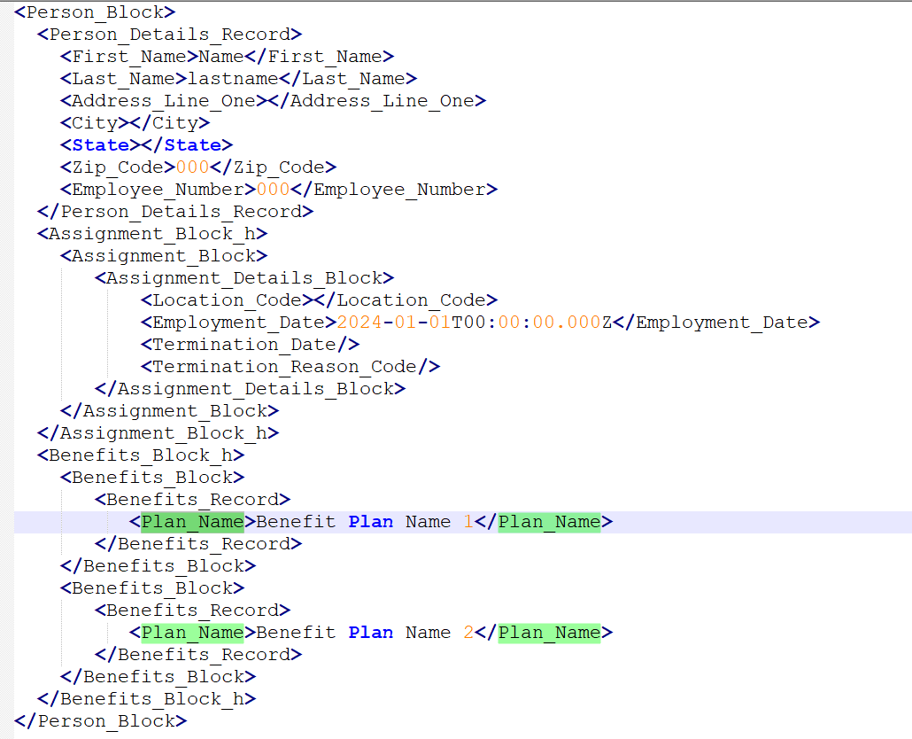Looping in Etext template - HCM Extract — Cloud Customer Connect