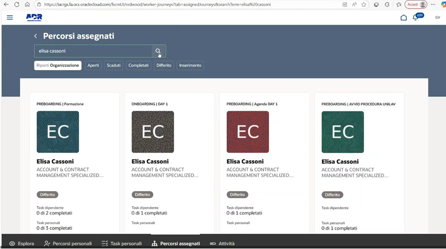 Journey section layout — Cloud Customer Connect
