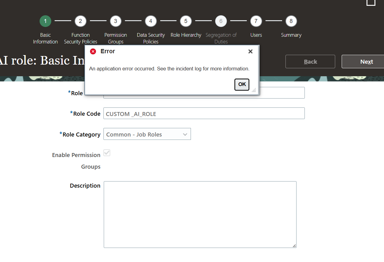 Unable to assign/view Permissions Group to standard/custom role ...