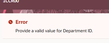 Position: Error when updating a Department in Redwood — Cloud Customer ...