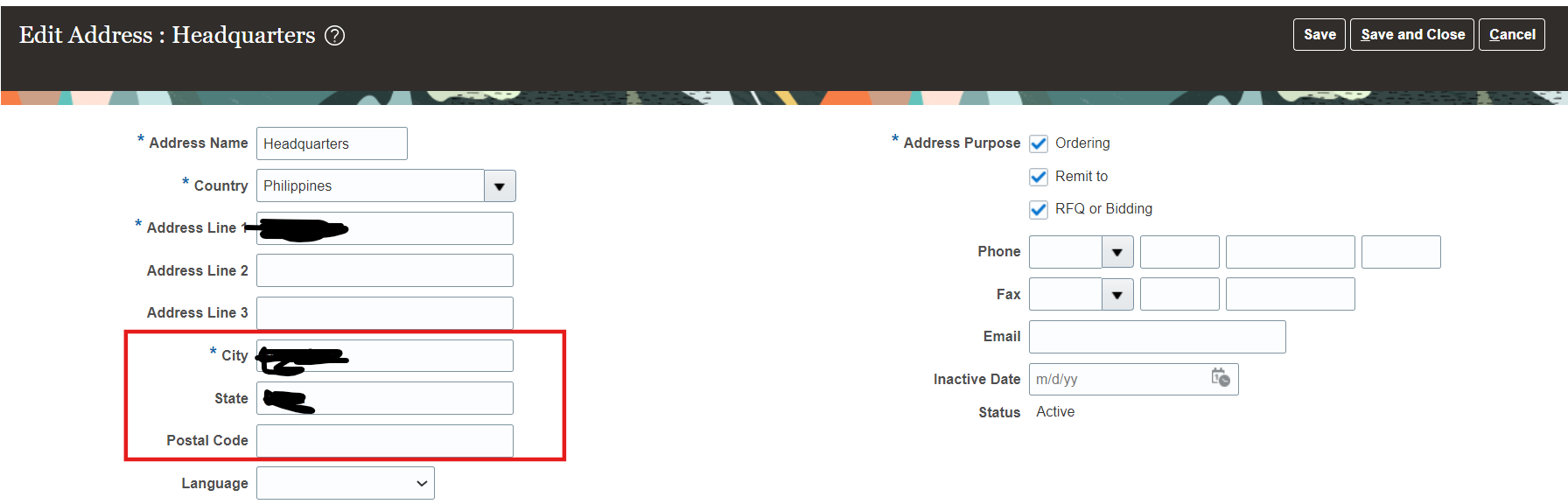 Modify Address fields to list of values instead of free text — Cloud ...