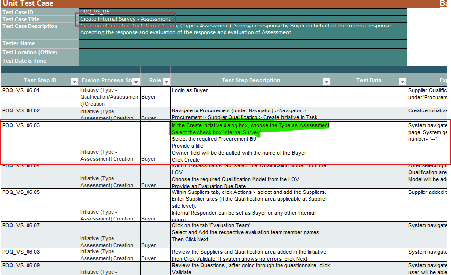 Assessment internal survey is not available in SQM but showing in the ...