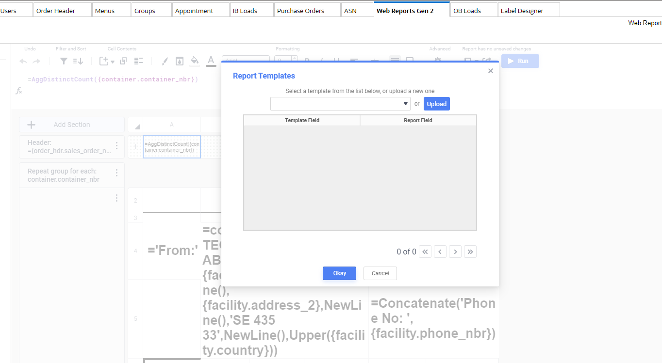 How to use templates in web reports gen 2 — Cloud Customer Connect