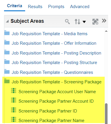 Report for Screening Services on Requisition Template — Cloud Customer ...