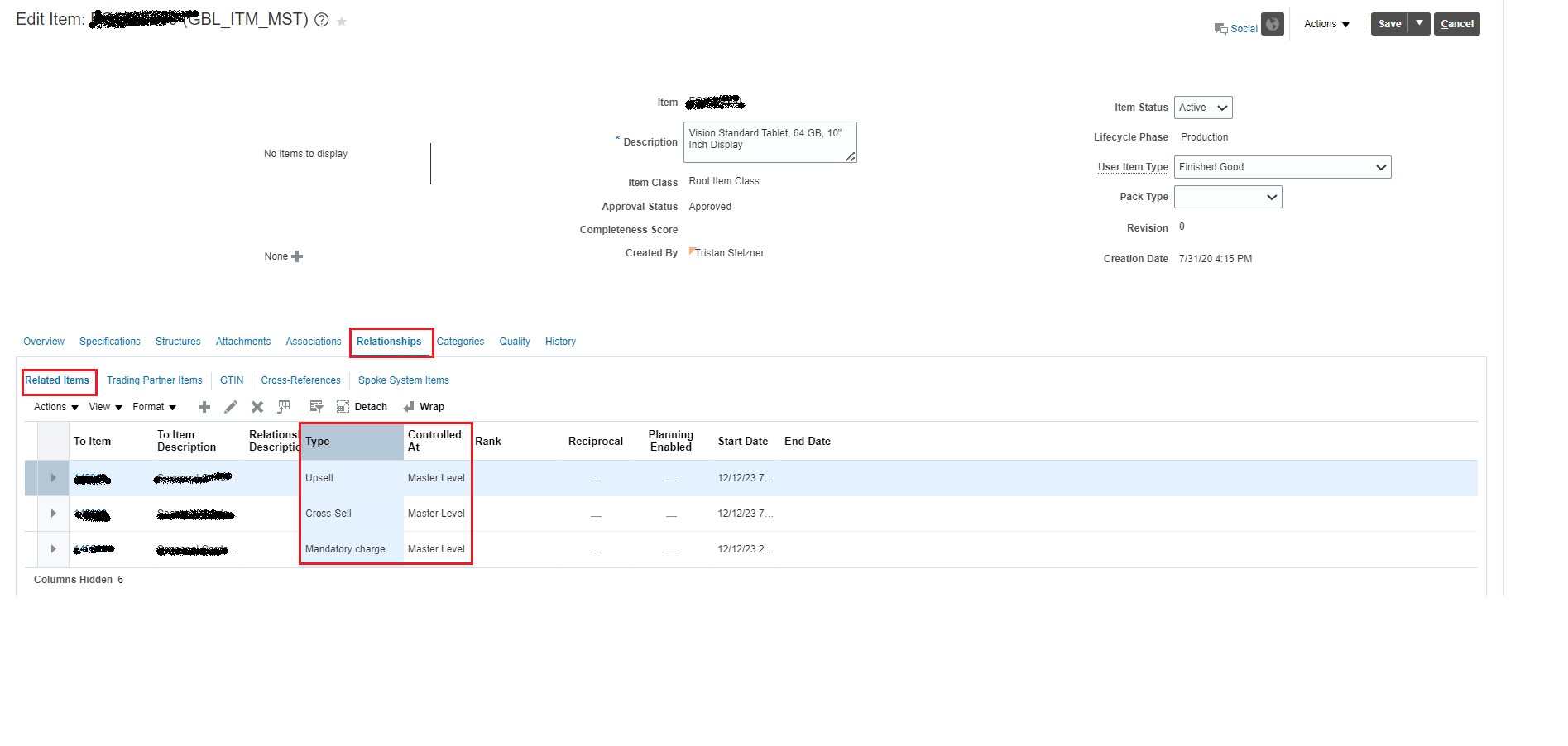 Understand about Item Relationship Related Item 