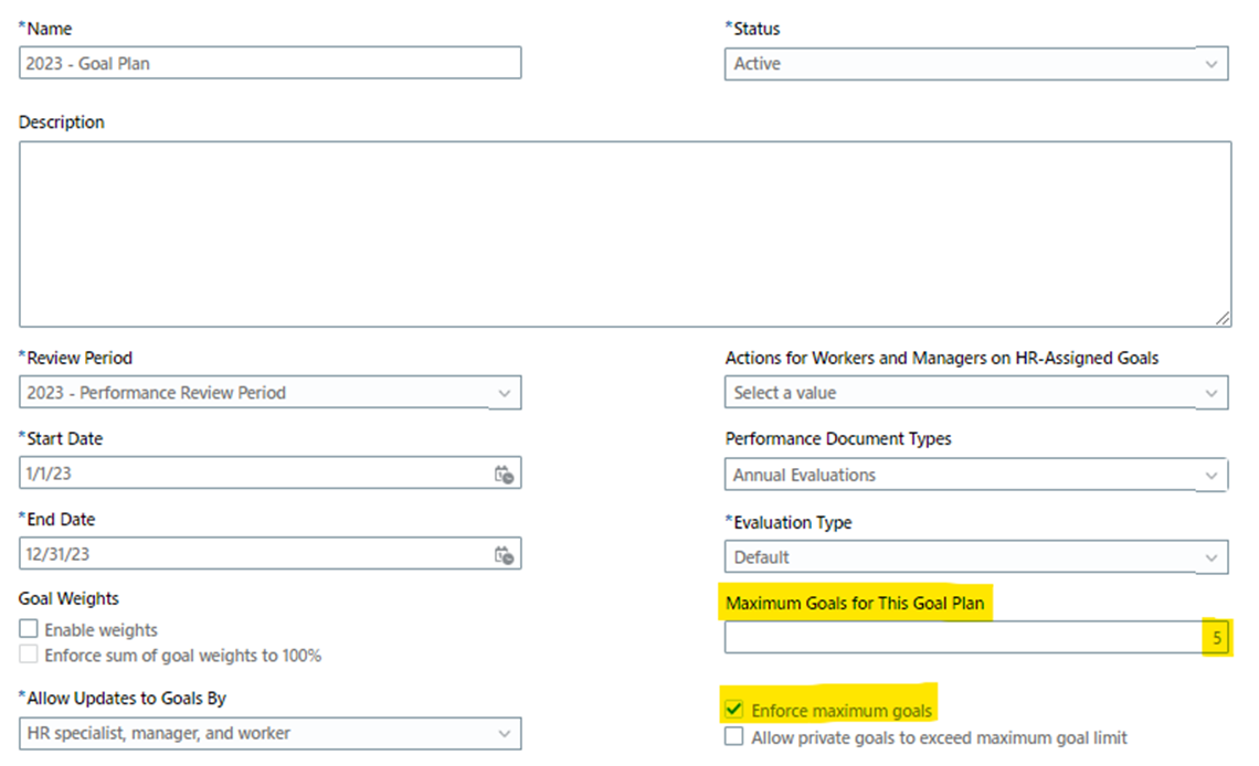 Goal Address Enforce Maximum Goals does not address worker plans with more than set ...