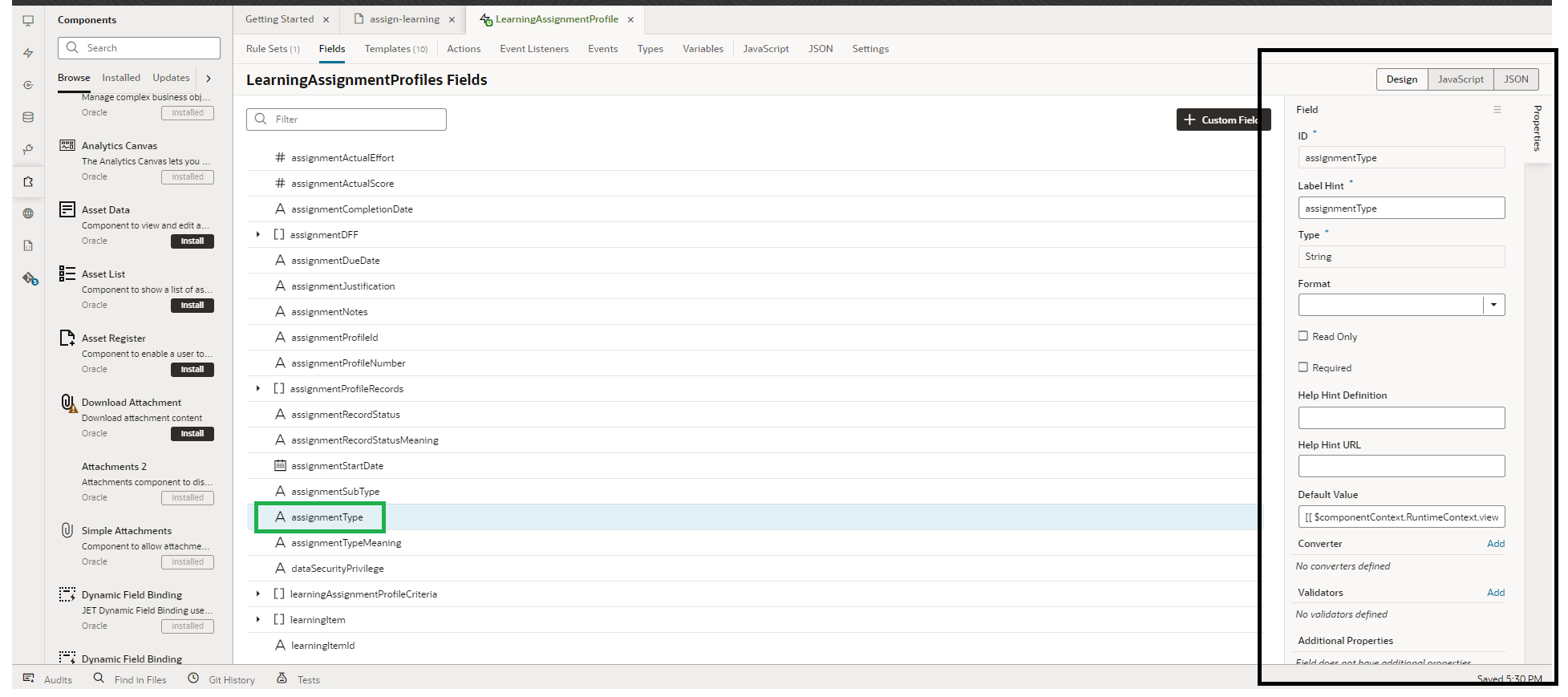 How to edit Field in Visual Builder? — Cloud Customer Connect