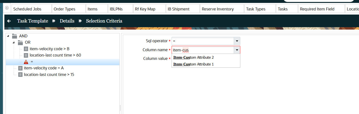 Item Def Custom attributes on Item definition — Cloud Customer Connect