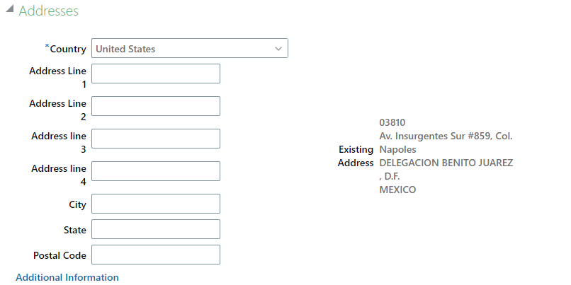 Which columns in UI about payee location refer to in Manage Payment ...