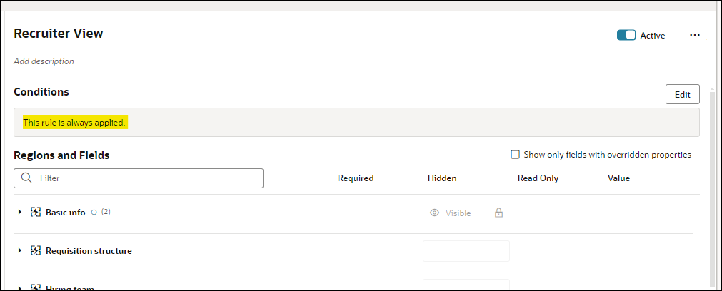 Redwood Job Req Details page > VBS > Configure Fields & Region not ...