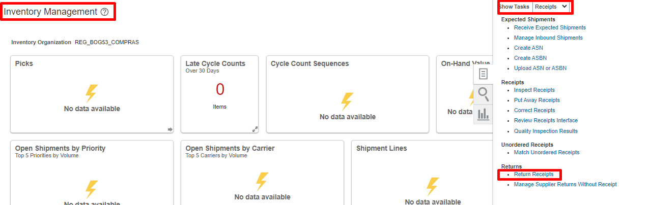 How can I return receipts via API REST — Cloud Customer Connect