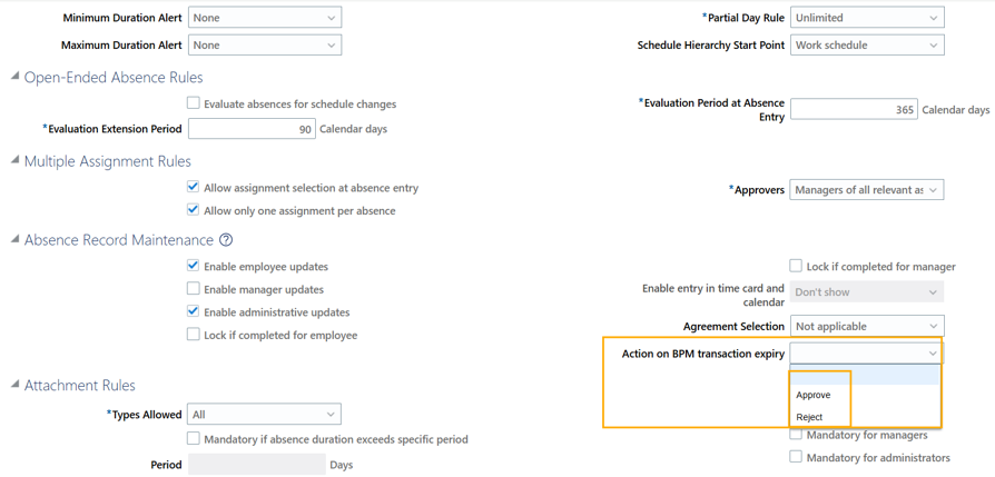 Absence approval show as expired — Cloud Customer Connect