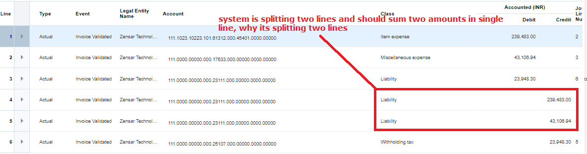 Liability in AP Invoice splitting while accounting invoice — Cloud ...