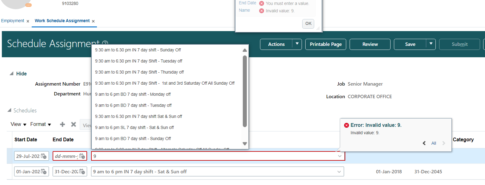 Want to restrict HR user to attach few workschedule in work schedule ...