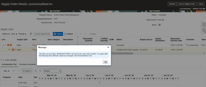 Error while work order creation for CTO/ATO item through Sales Order ...
