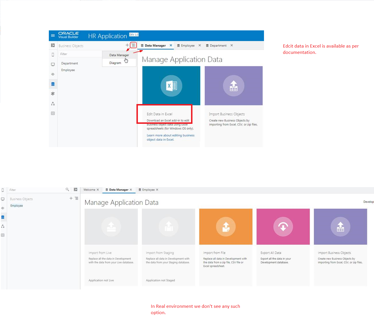 Excel to business object data — Cloud Customer Connect