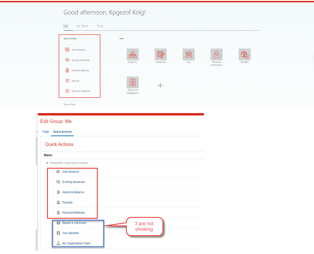 20A - Frequently Used Quick Actions — Cloud Customer Connect