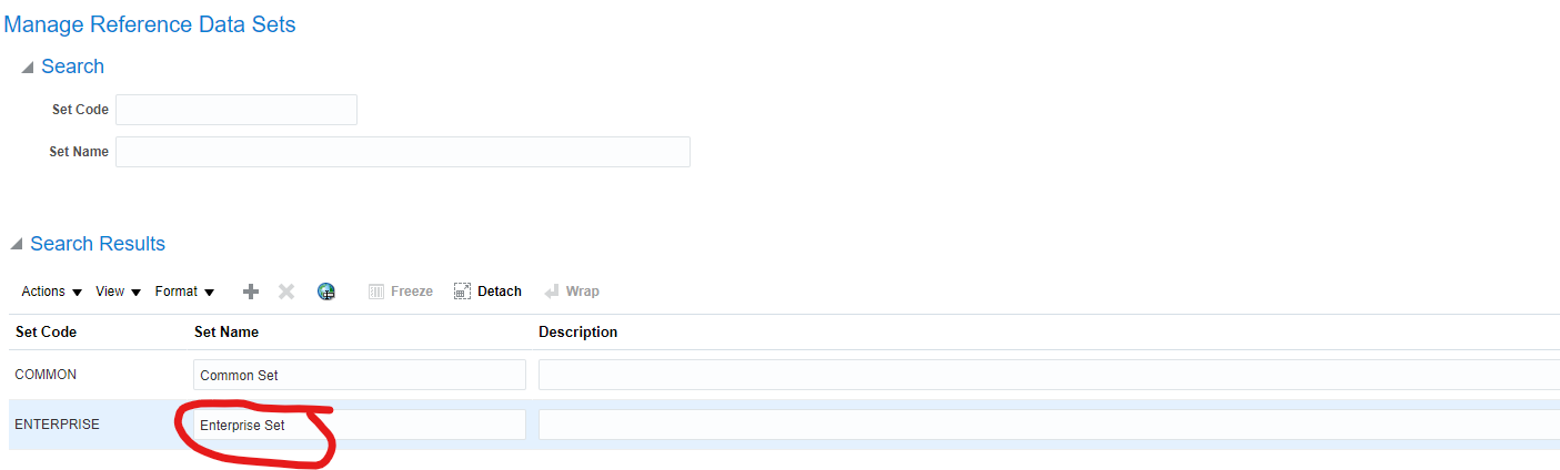 Manage Reference Data Sets - Enterprise Set — Cloud Customer Connect