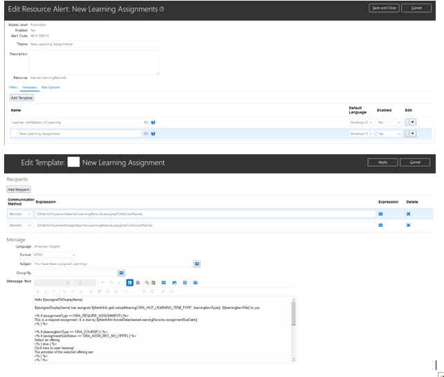 Alerts - Added template on seeded New Learning Assignment alert - WLF ...