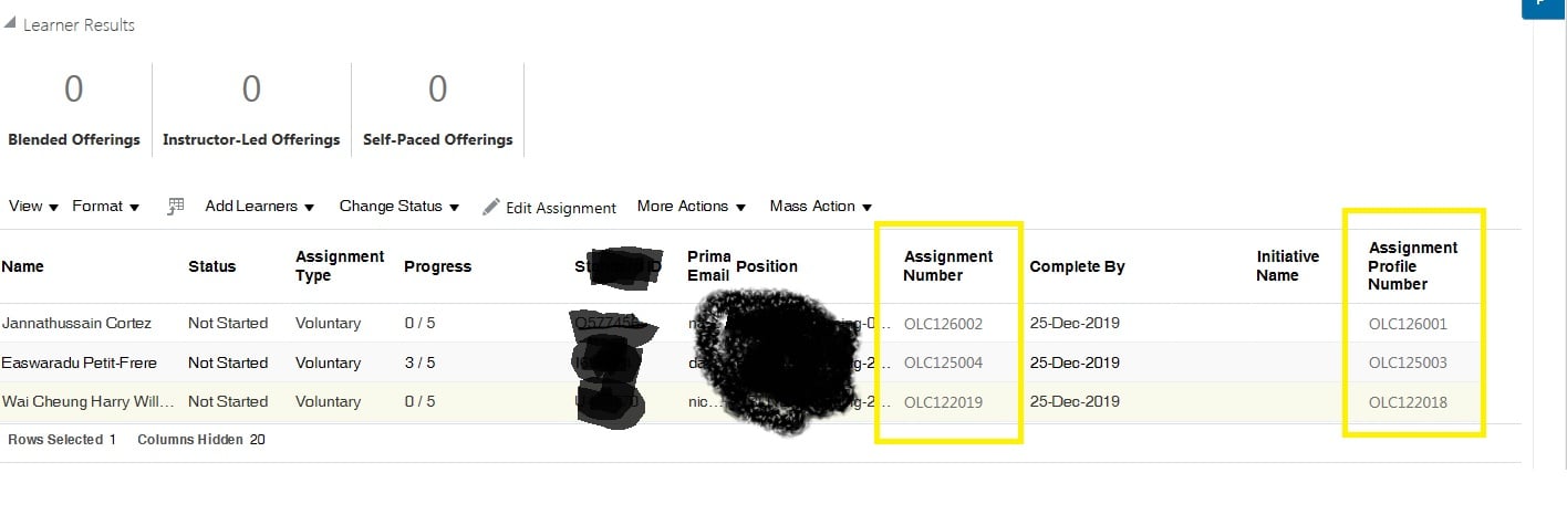 Comparing Assignment Number and Assignment Profile Number in ...