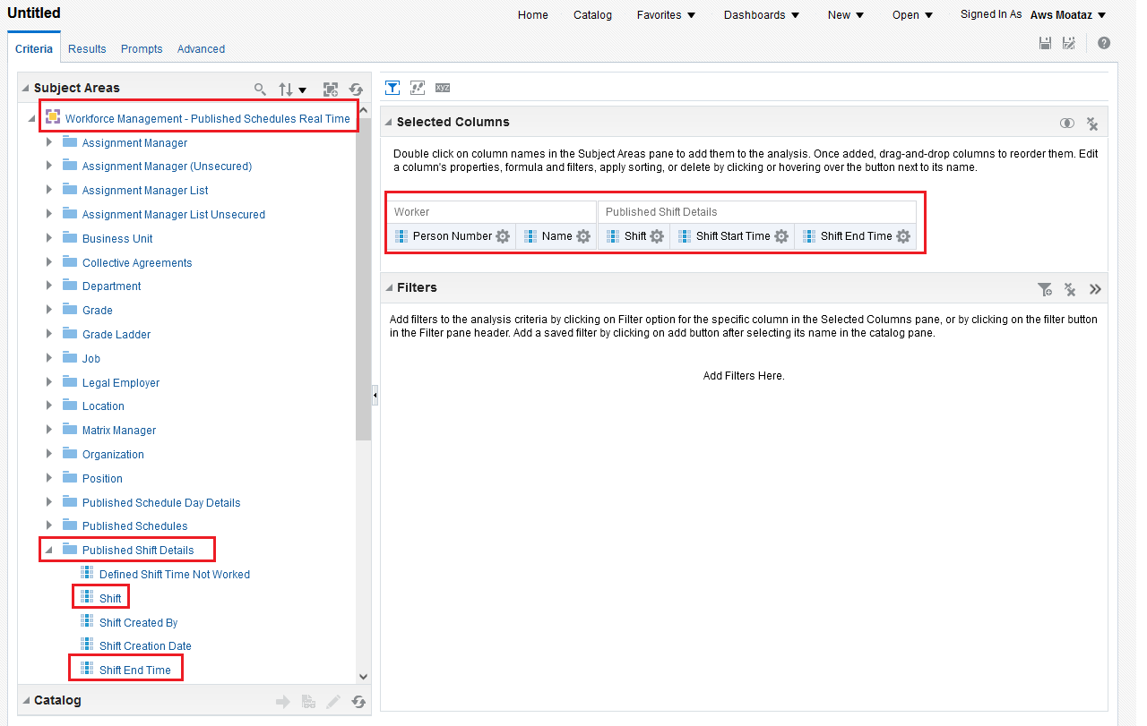 setting default shift start end times - caterease... OTBI > Error when getting Published Shift Details - Shift Start Time ...
