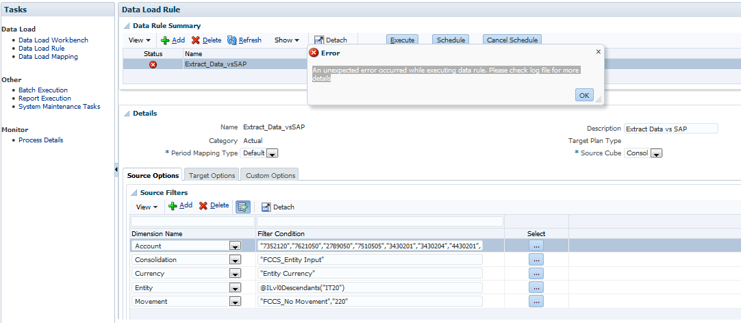 Data Load Rule in FCCS — Cloud Customer Connect