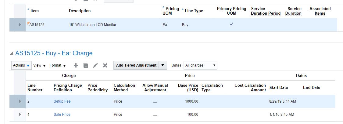 Is it possible to define an additional pricing charge along with the ...