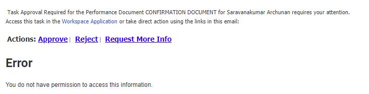 error in performance document approval on mail any idea? — Cloud ...
