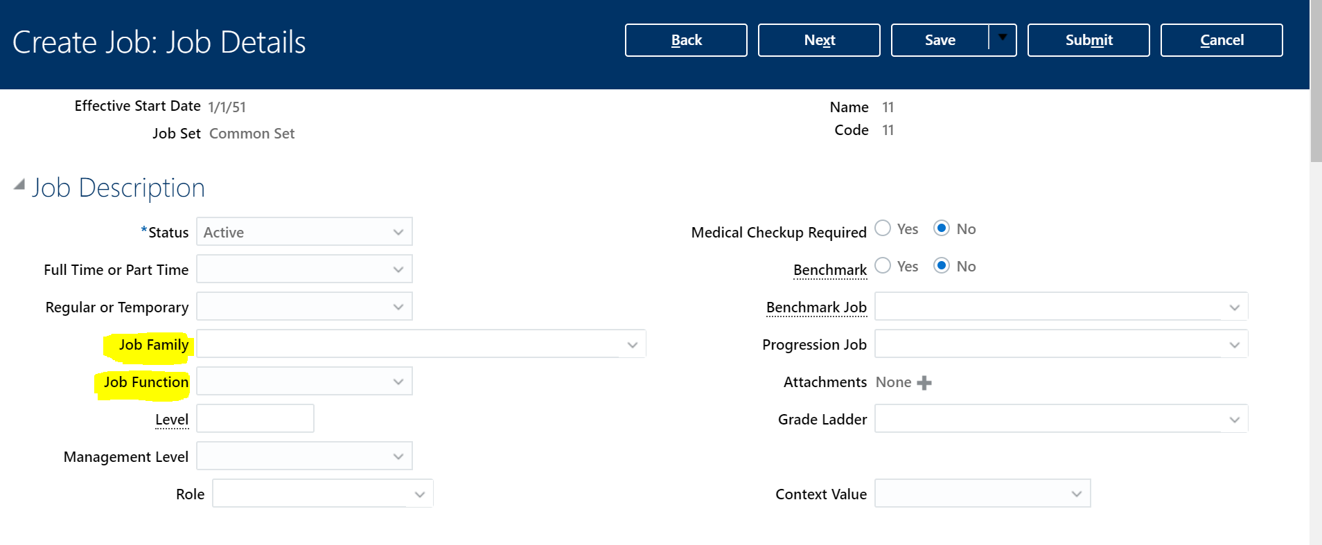 Can we have possibility to change the names of job family and job ...