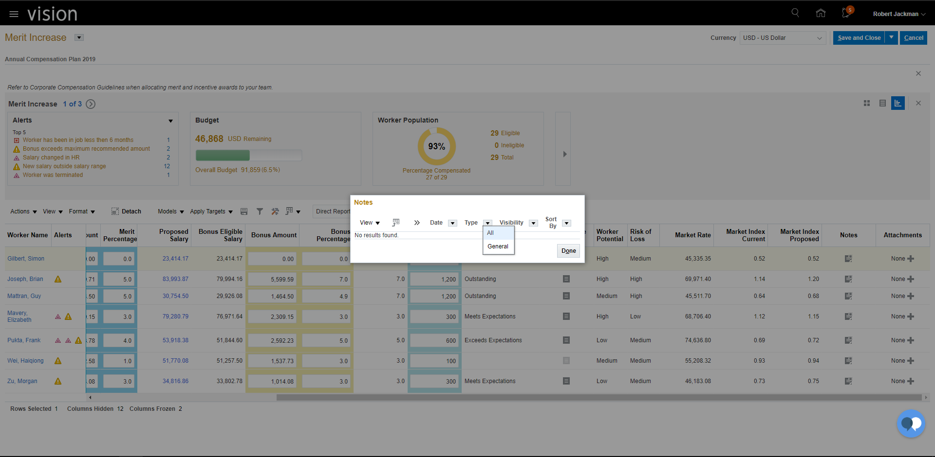 Availability to Configure Different Note Types - Compensation — Cloud ...