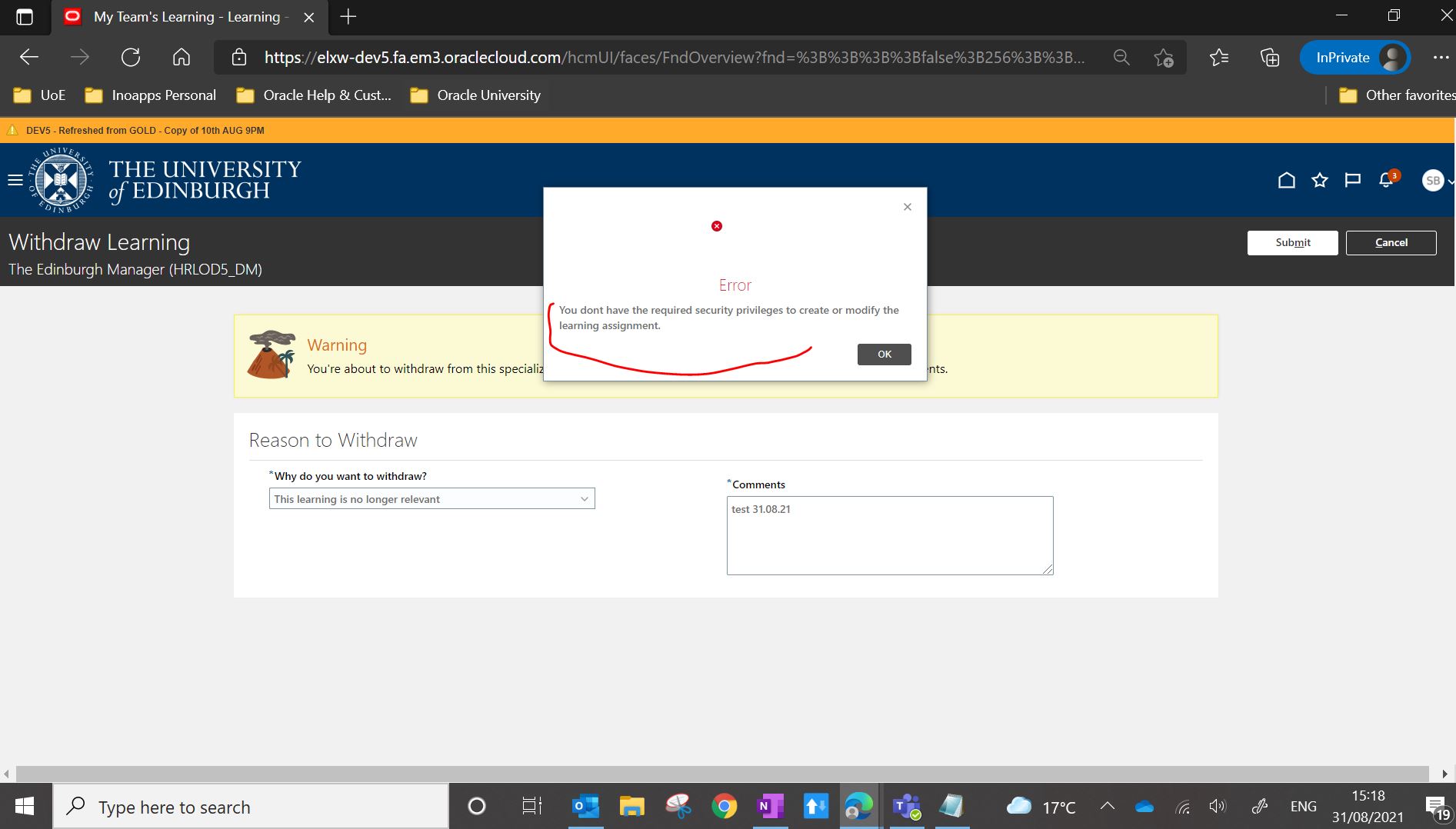What is typical behaviour for Withdraw action for Line Manager? — Cloud ...