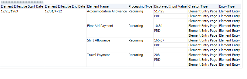 Non-Recurring Element Entry Amount Value is not coming in Payroll ...