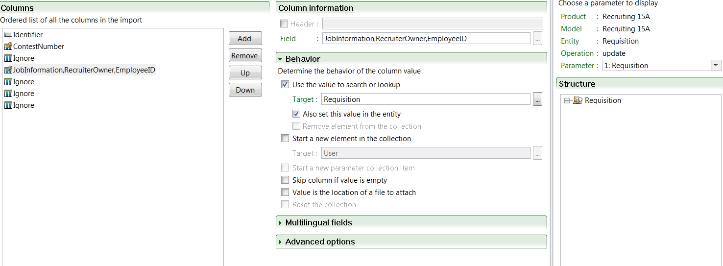 Getting error when updating Recruiter on requisition thru TCC — Cloud ...