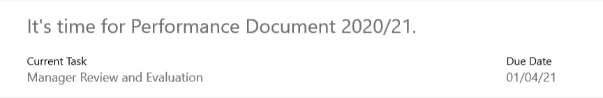 NUX : Career and Performance - Current Task — Cloud Customer Connect