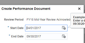 Mass create performance documents — Cloud Customer Connect