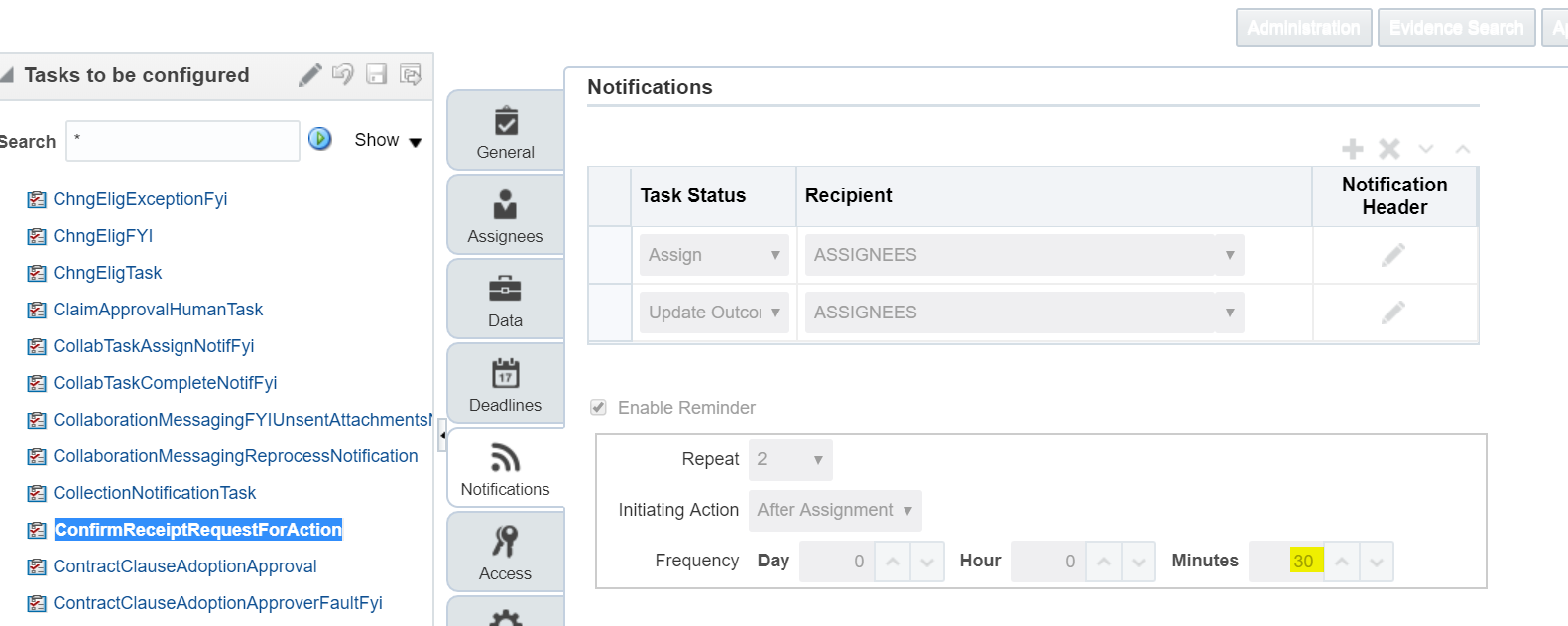 How to configure reminder notification for Confirm PO receipt task ...