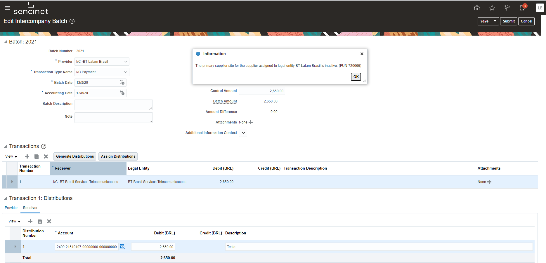 Intercompany Issues — Cloud Customer Connect