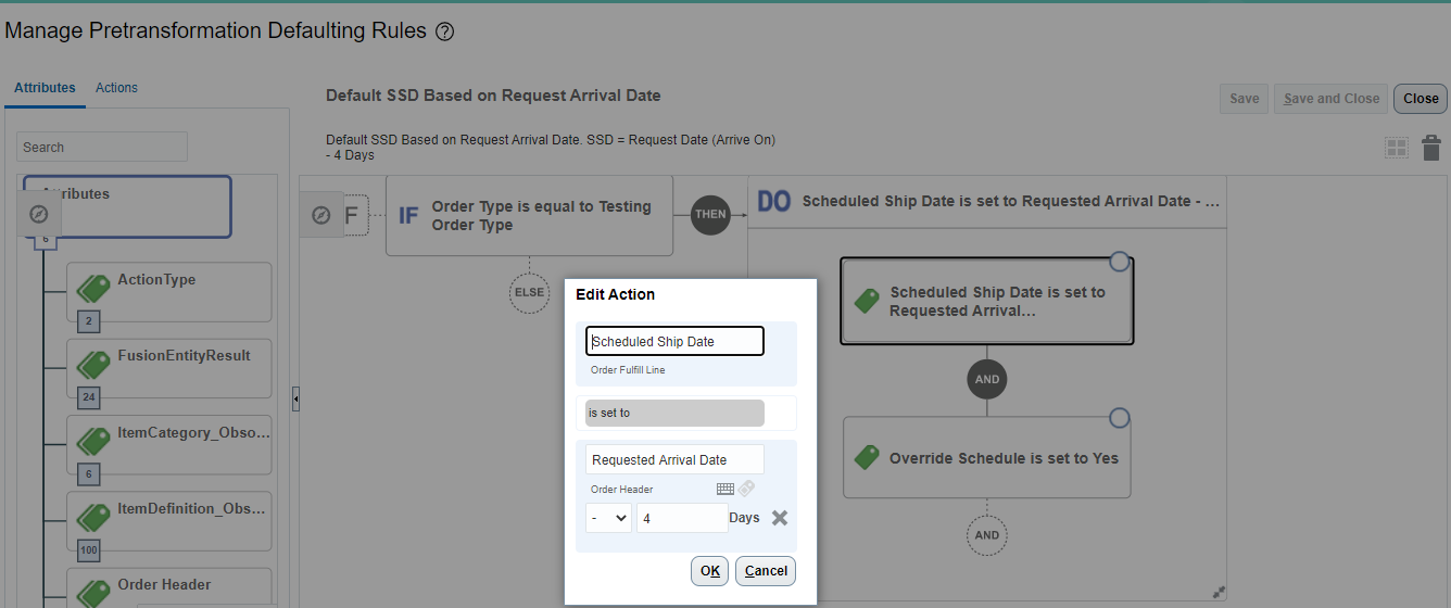 Default Schedule Ship Date based on the Request Date (Arrive On ...