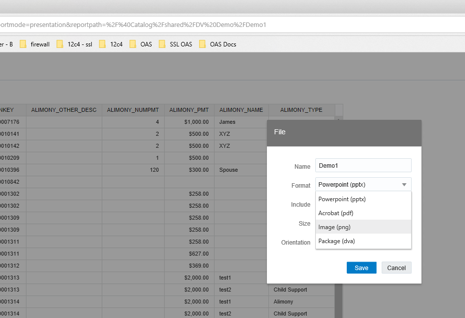 missing data_csv format option in Present view.png